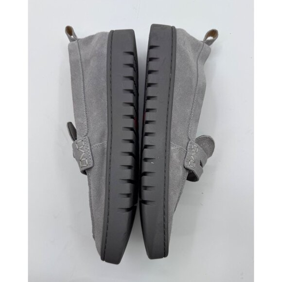 Vionic Uptown Gray Suede Penny Loafers Womens Size 8.5 With Rubber Sole - Picture 3 of 7